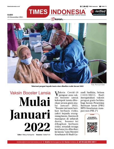 Edisi Rabu, 15 Desember 2021: E-Koran, Bacaan Positif Masyarakat 5.0