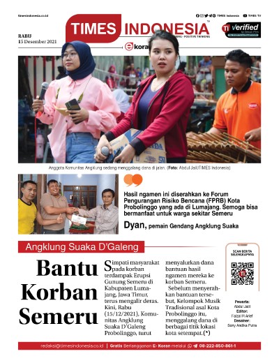 Edisi Rabu, 15 Desember 2021: E-Koran, Bacaan Positif Masyarakat 5.0 