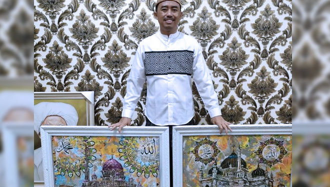 Lukisan Seniman Gresik untuk Korban Erupsi Semeru Laku Rp 3 Juta