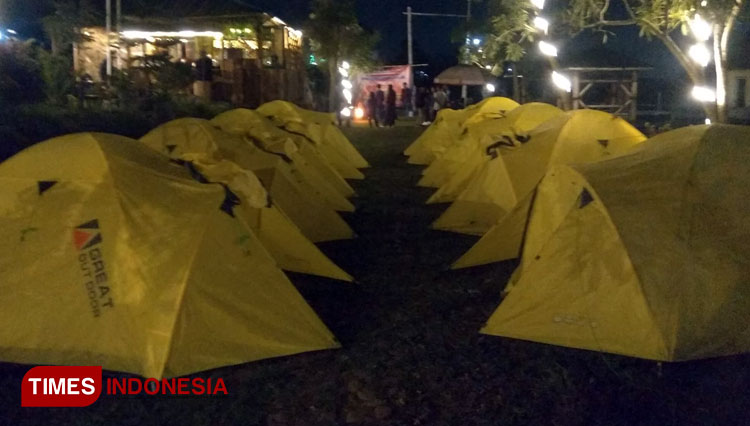 The nice camping ground at Kafe Kemping Kampoeng Kedung Batu. (Photo: Muhammad Dhani Rahman/TIMES Indonesia)