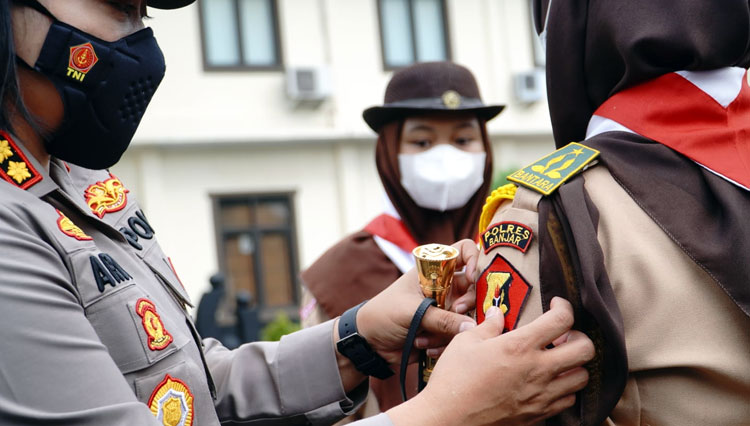 Kapolres Banjar Kukuhkan 183 Anggota Saka Bhayangkara Angkatan ke 14