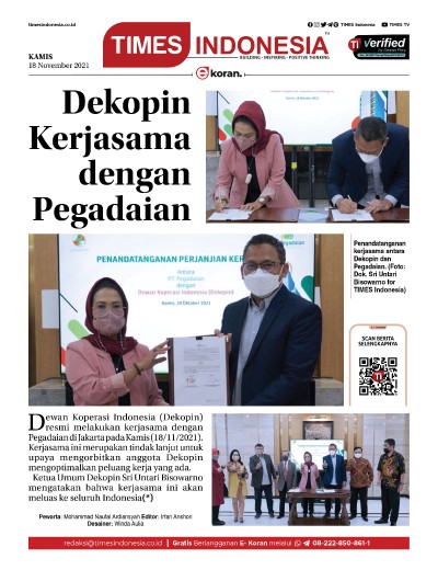 Edisi Kamis, 18 November 2021: E-Koran, Bacaan Positif Masyarakat 5.0