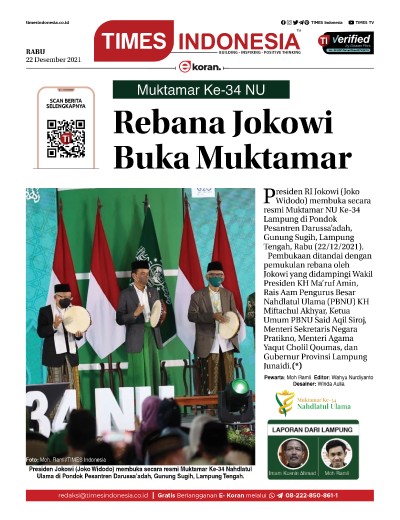 Edisi Rabu, 22 Desember 2021: E-Koran, Bacaan Positif Masyarakat 5.0