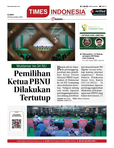 Edisi Kamis, 23 Desember 2021: E-Koran, Bacaan Positif Masyarakat 5.0
