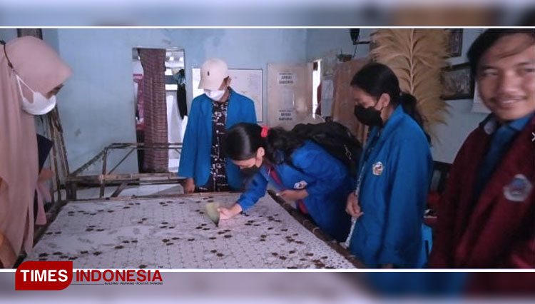 Kunjungi Galeri Batik Murni, Mahasiswa PMM di Unipma Madiun Belajar Mencanting