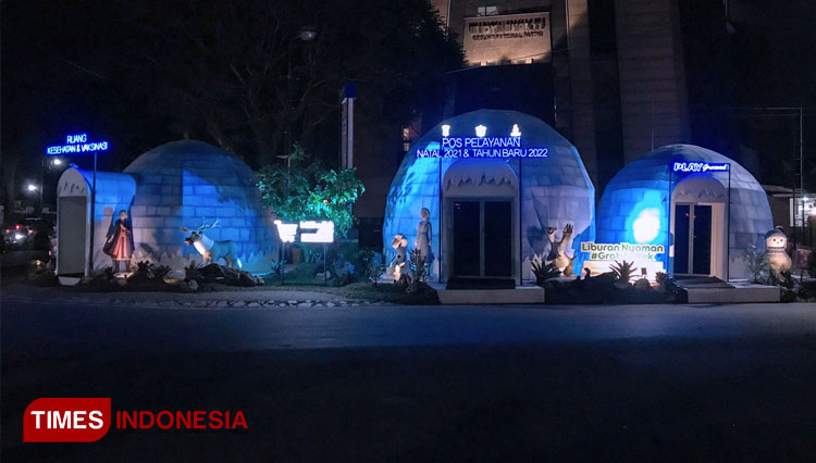 Melirik Keunikan Pos Pelayanan Polresta Malang Kota yang Mirip Rumah Salju
