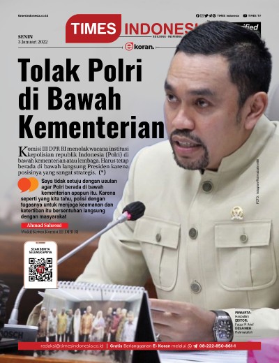 Edisi Senin, 3 Januari 2022: E-Koran, Bacaan Positif Masyarakat 5.0