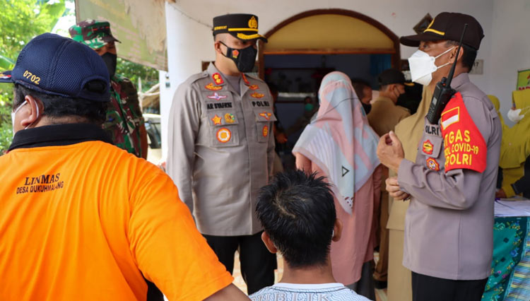 Vaksinasi Serbu Kepung di Kecamatan Talang, 138 Personil Polres Tegal Diterjunkan