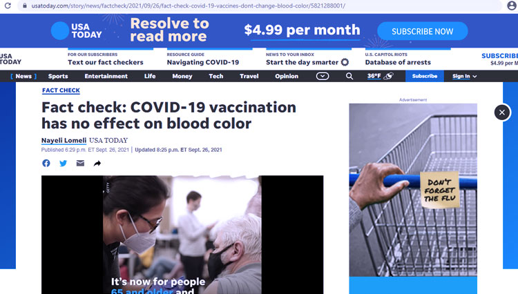 cek fakta Vaksin Covid 19 Ubah Warna Darah 3