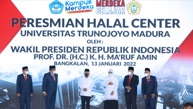 Wapres Resmikan LPH Halal Center UTM, Gubernur Khofifah Dukung Madura Miliki Kawasan Industri Halal