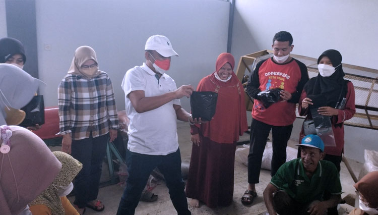 Tertarik  Pelatihan Budidaya Lahan Sempit, Wakil Wali Kota Tegal Kunjungi TP3 Mawar Biru