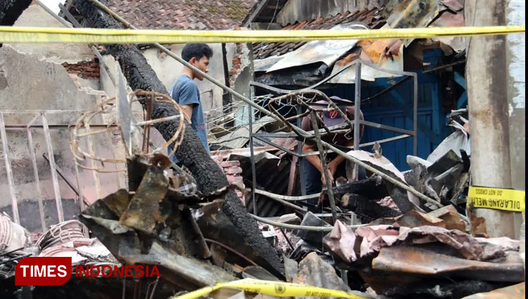 Kondisi Pasar Bululawang di Kabupaten Malang yang terbakar. (Foto: Bagian Prokopim Kabupaten Malang for TIMES Indonesia).