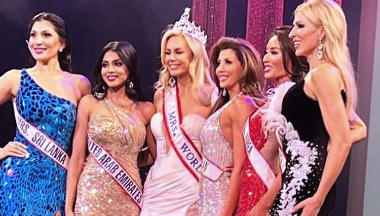 Debanjali Kamstra berada diantara para pemenang Mrs World tahun ini. (FOTO: Arab News.com)