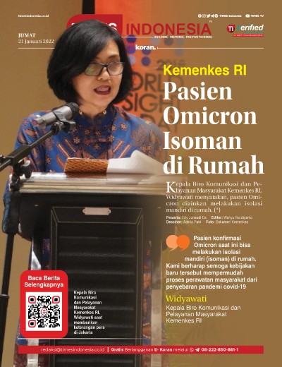 Edisi Jumat, 21 Januari 2022: E-Koran, Bacaan Positif Masyarakat 5.0