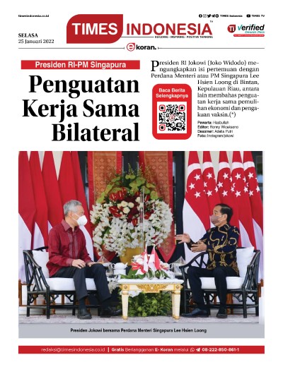 Edisi Selasa, 25 Januari 2022: E-Koran, Bacaan Positif Masyarakat 5.0