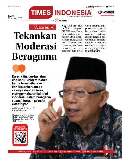 Edisi Rabu, 26 Januari 2022: E-Koran, Bacaan Positif Masyarakat 5.0
