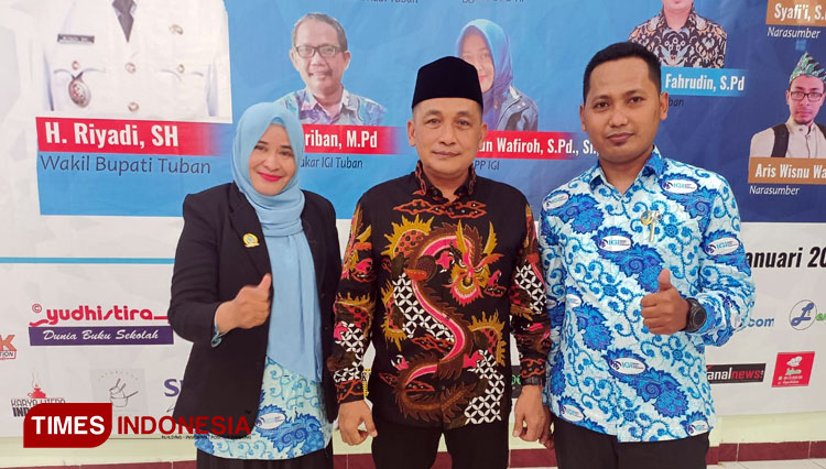 IGI Tuban bersama Wakil Bupati Tuban Riyadi dan sekjen PP IGI (Foto: Ikhwan Fahrudin /TIMES Indonesia)