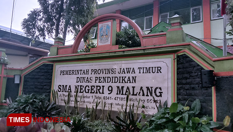 SMAN 9 Malang yang berada di Jalan Borobudur No.1, Mojolangu, Kecamatan Lowokwaru, Kota Malang. (Foto: Mohammad Naufal Ardiansyah/ TIMES Indonesia)