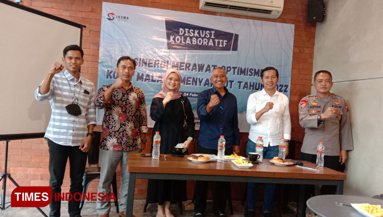 Diskusi kolaboratif dari berbagai elemen membahas optimisme Kota Malang menyambut 2022. (Foto: Naufal Ardiansyah/TIMES Indonesia)