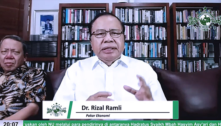 Dr Rizal Ramli menjadi pengakaji dalam forum Kajian Pakar dan Pernyataan Sikap NU Khittah 1926 Tentang IKN Ibu Kota Negara pada Jumat (4/2/2022) malam.(Foto : tangkapan layar)