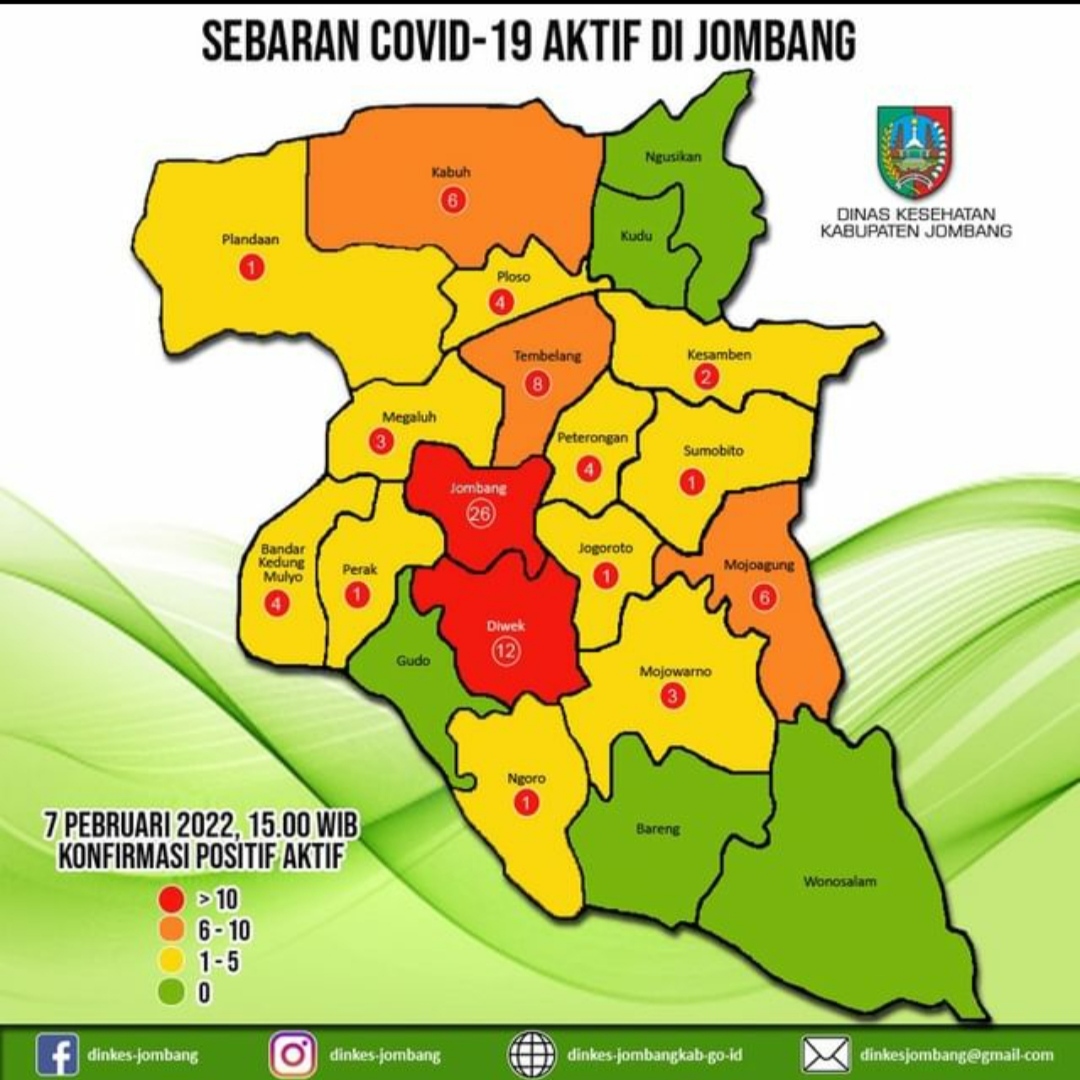 Peta Administrasi Kabupaten Jombang