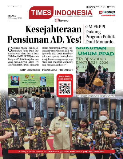 Edisi Selasa, 8 Februari 2022: E-Koran, Bacaan Positif Masyarakat 5.0	