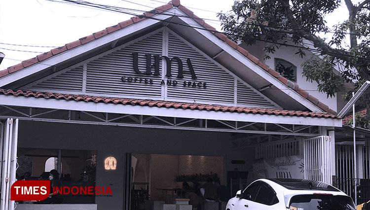 Uma Coffee & Space di Jalan Danau Sentani Raya, C4E nomor 24, Malang. (foto: Ratu Bunga/TIMES Indonesia)