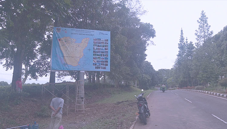 Pemerintah Kota Pagaralam melengkapi kawasan wisata dengan peta wisata dan petunjuk arah. (Foto: Asnadi/TIMES Indonesia)