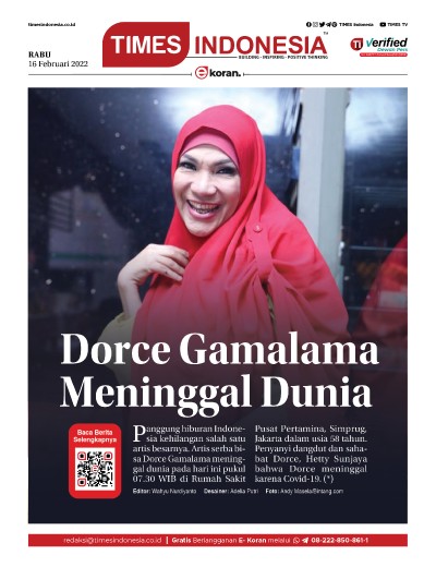 Edisi Rabu, 16 Februari 2021: E-Koran, Bacaan Positif Masyarakat 5.0