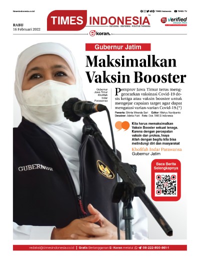 Edisi Rabu, 16 Februari 2021: E-Koran, Bacaan Positif Masyarakat 5.0