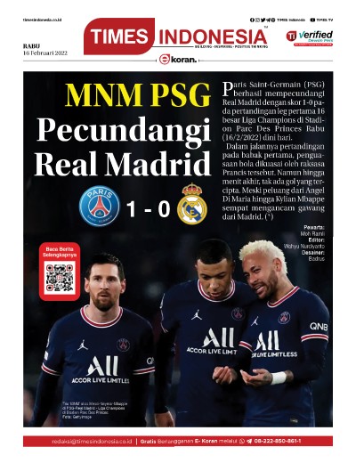 Edisi Rabu, 16 Februari 2021: E-Koran, Bacaan Positif Masyarakat 5.0