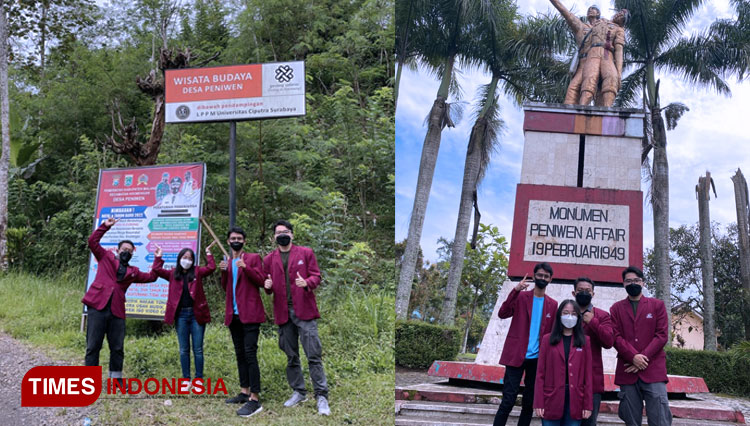 Tim Mahasiswa UC Penelitian di Desa Peniwen. (FOTO: AJP TIMES Indonesia)